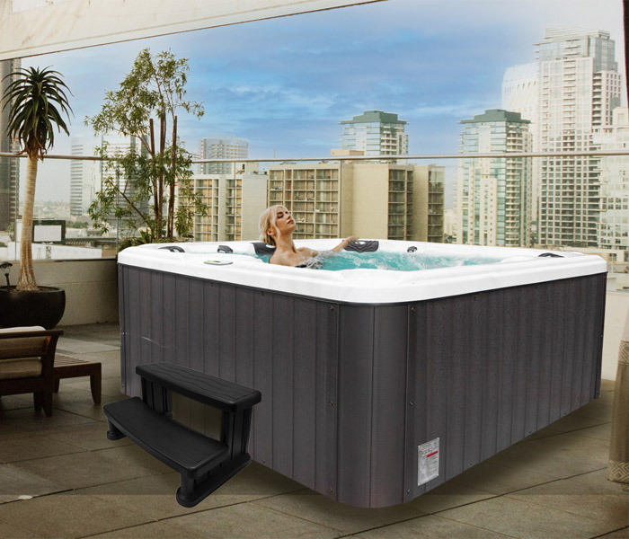 GEO Spas hot tub being used in a family setting