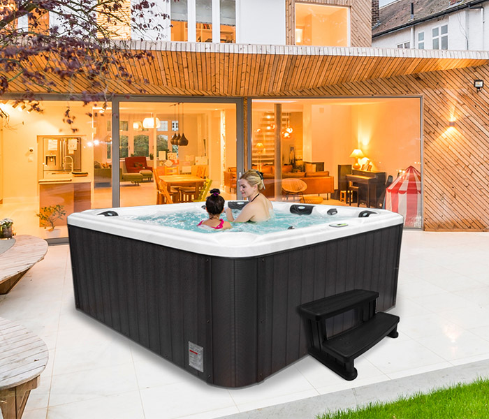 GEO Spas hot tub being used in a family setting